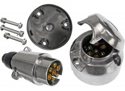 7 Pin Plug and Socket - Metal