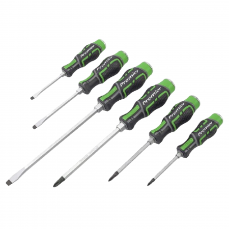 Hammer-Thru Screwdriver Set Hi-Vis Green 6pc