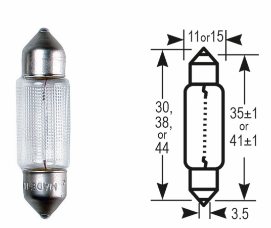 Bulb - 239 C5W 12V 5W